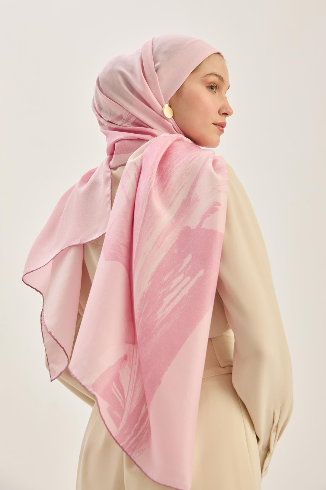 Maisa ŞULE PAMUK İPEK ŞAL 70*190 CM - PEMBE