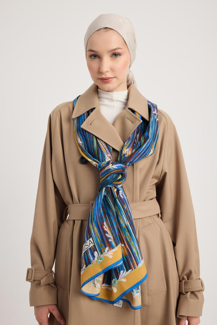 Maisa SUZEN FLOŞ VİSKON ŞAL 70*190 CM - CAMEL