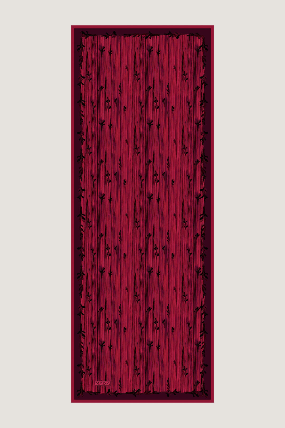 Maisa SUZEN FLOŞ VİSKON ŞAL 70*190 CM - MÜRDÜM