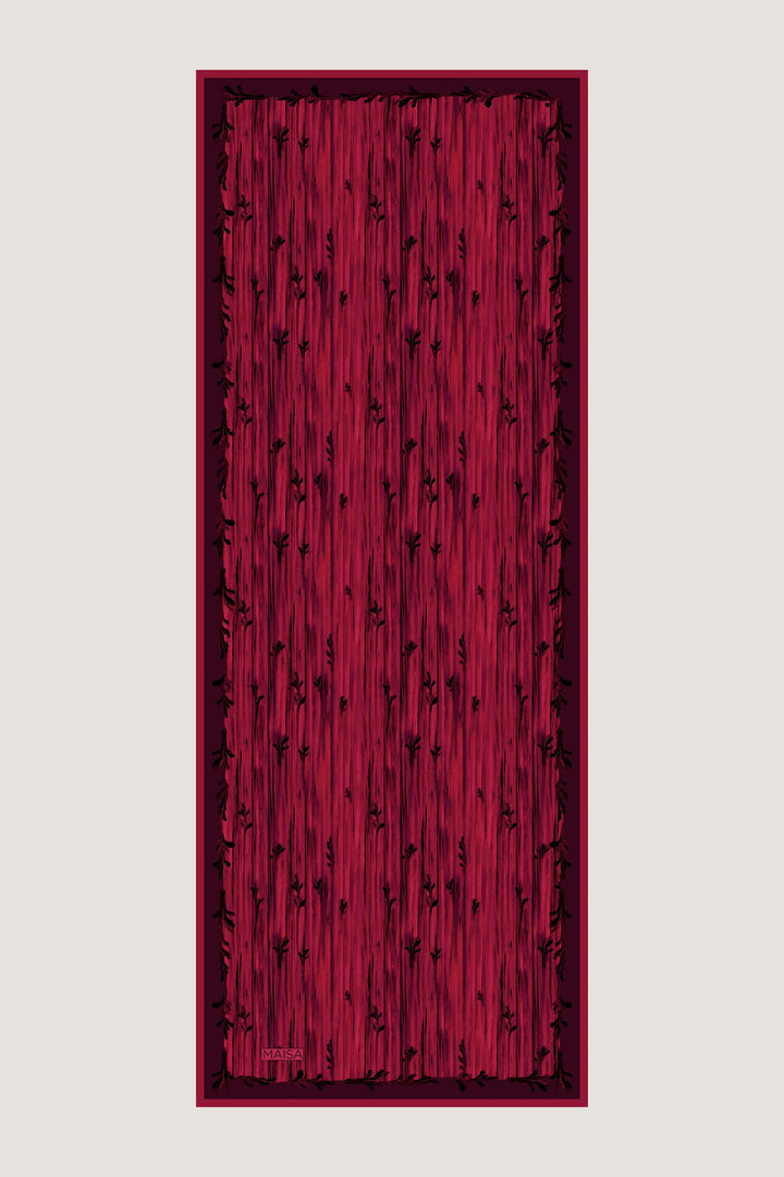 Maisa SUZEN FLOŞ VİSKON ŞAL 70*190 CM - MÜRDÜM
