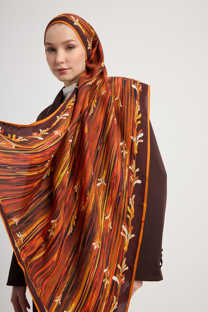 Maisa SUZEN FLOŞ VİSKON ŞAL 70*190 CM - TABA
