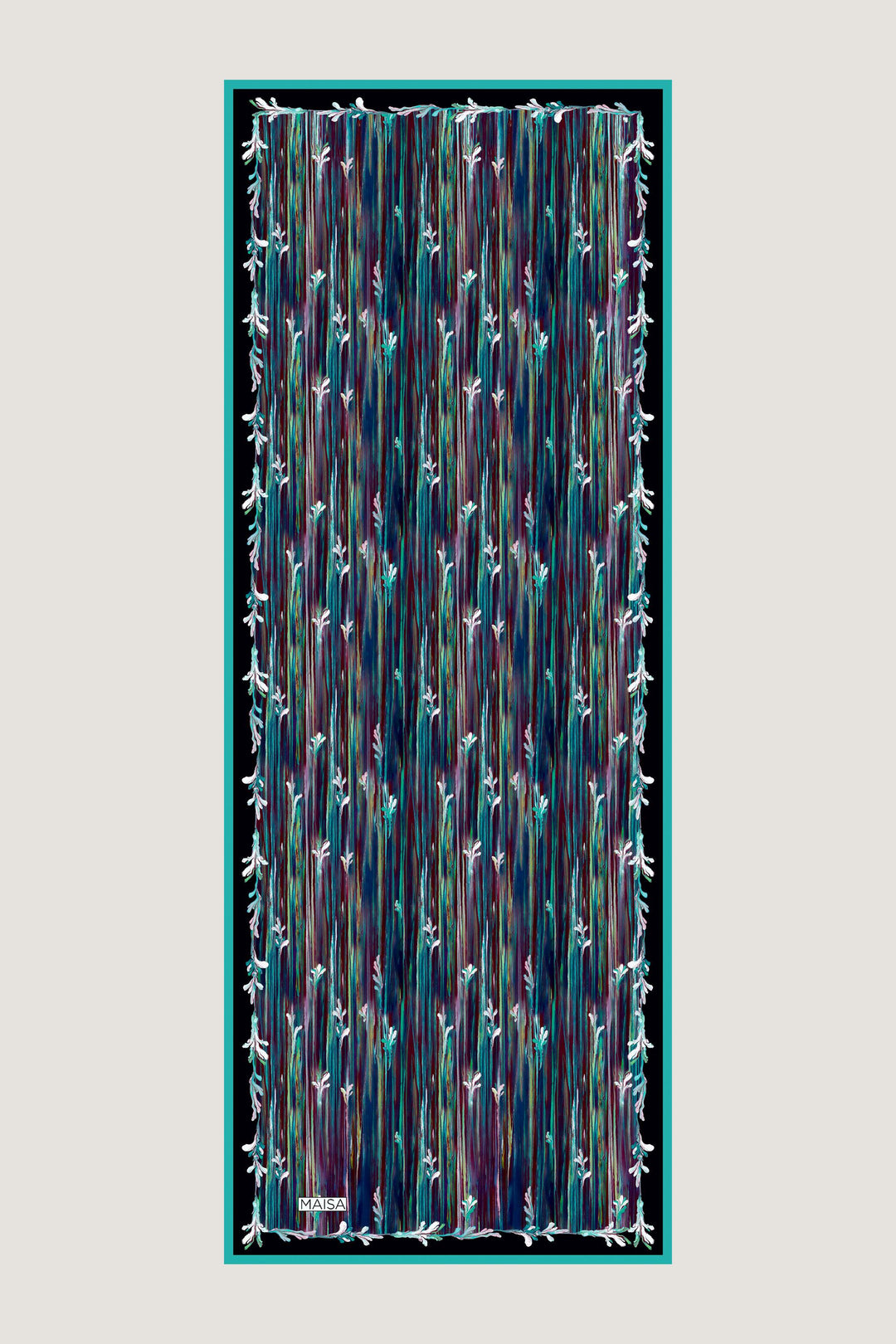 Maisa SUZEN FLOŞ VİSKON ŞAL 70*190 CM - TURKUAZ