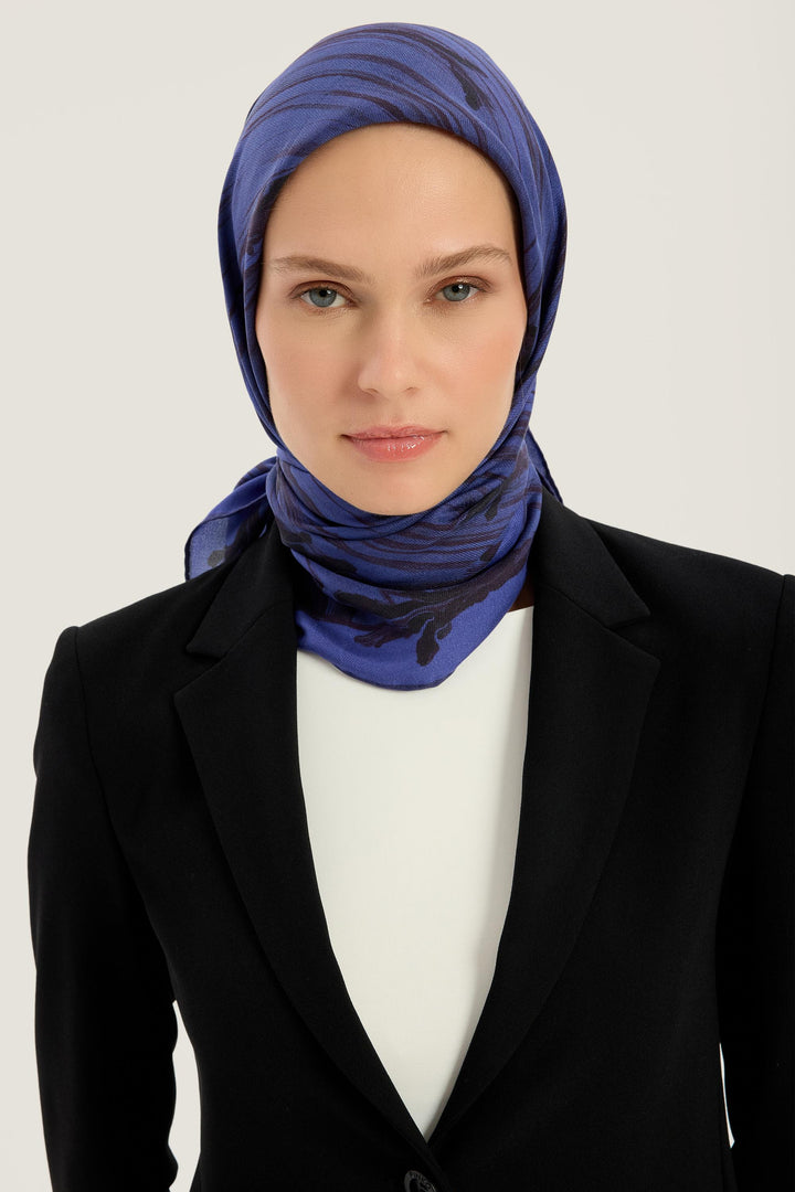 Maisa Suzen Pamuk İpek Eşarp - Lacivert