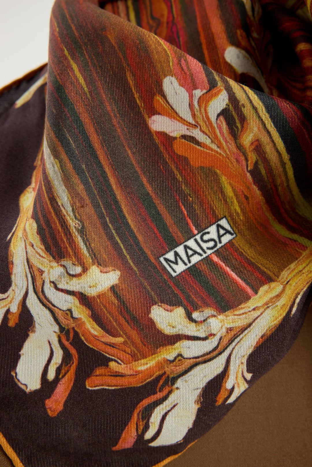 Maisa Suzen Pamuk İpek Eşarp - Taba