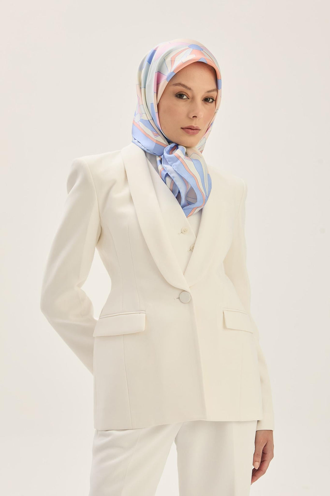 Maisa TARA MULBERRY İPEK EŞARP 90*90 CM - LİLA
