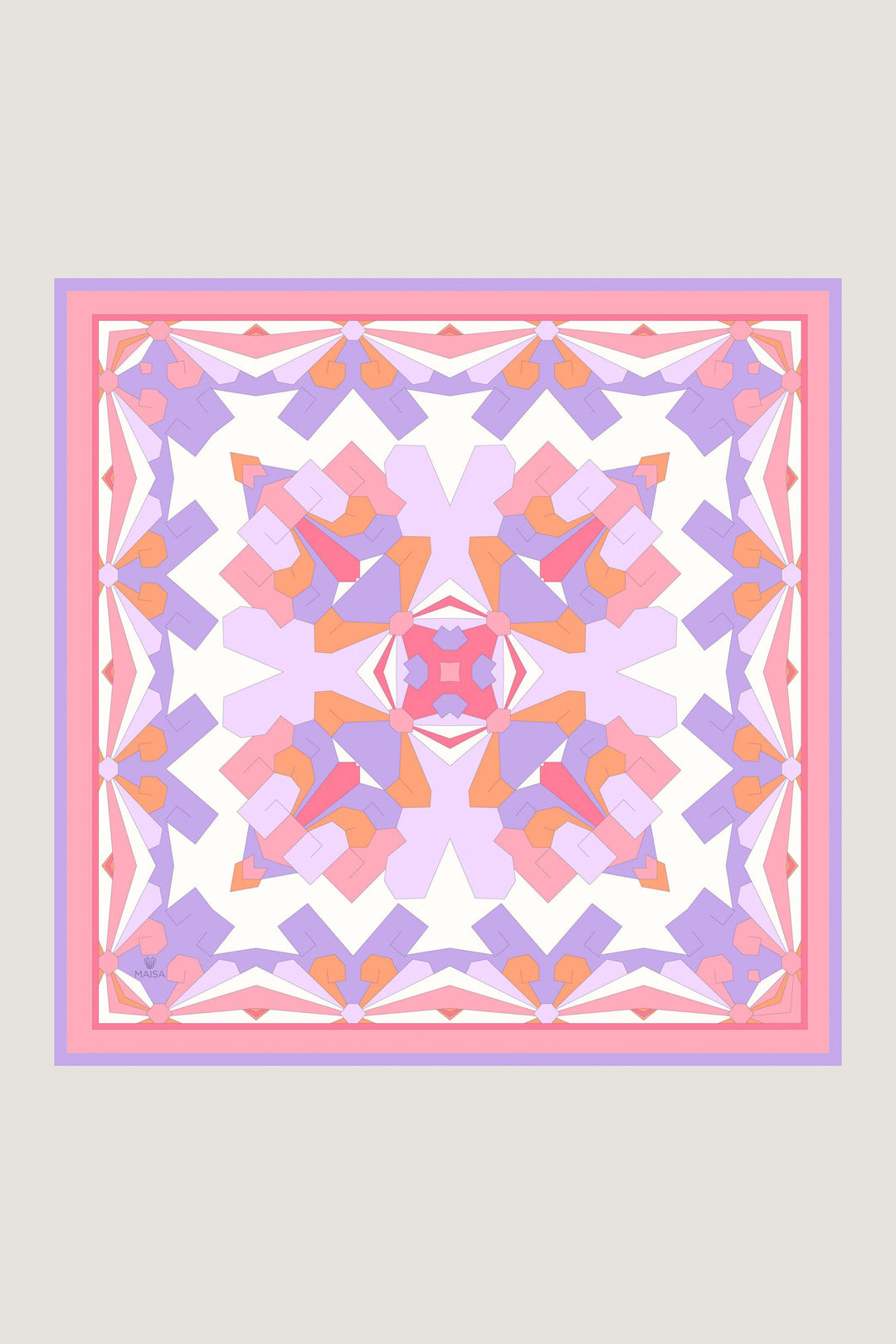 Maisa TARA MULBERRY İPEK EŞARP 90*90 CM - PEMBE