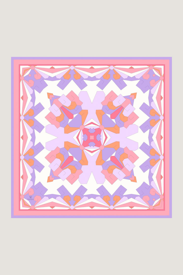 Maisa TARA MULBERRY İPEK EŞARP 90*90 CM - PEMBE