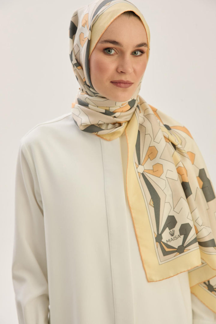 Maisa TARA PAMUK İPEK ŞAL 70*190 CM - BEJ