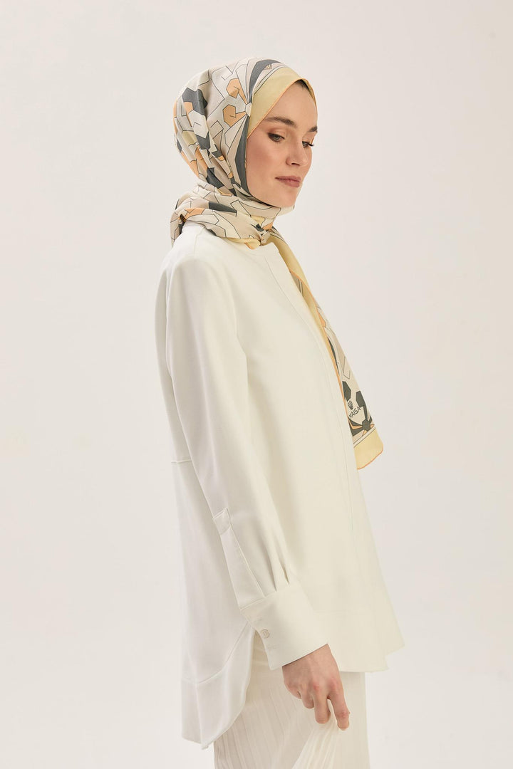 Maisa TARA PAMUK İPEK ŞAL 70*190 CM - BEJ