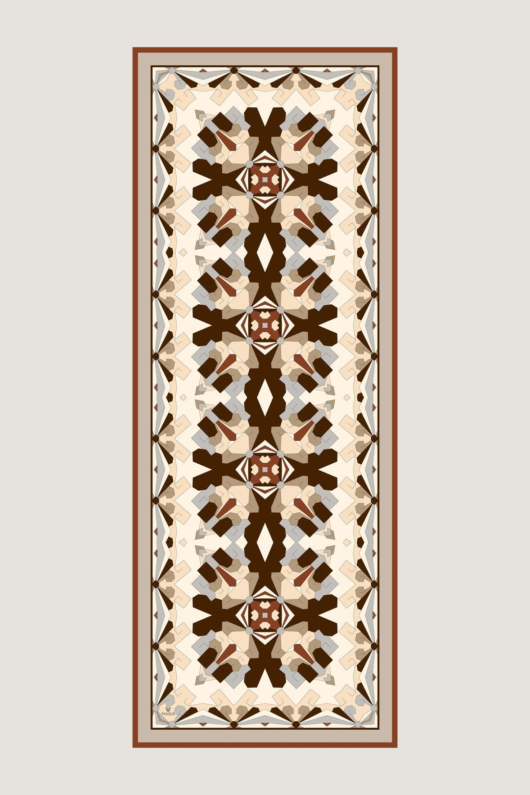 Maisa TARA PAMUK İPEK ŞAL 70*190 CM - KAHVERENGİ