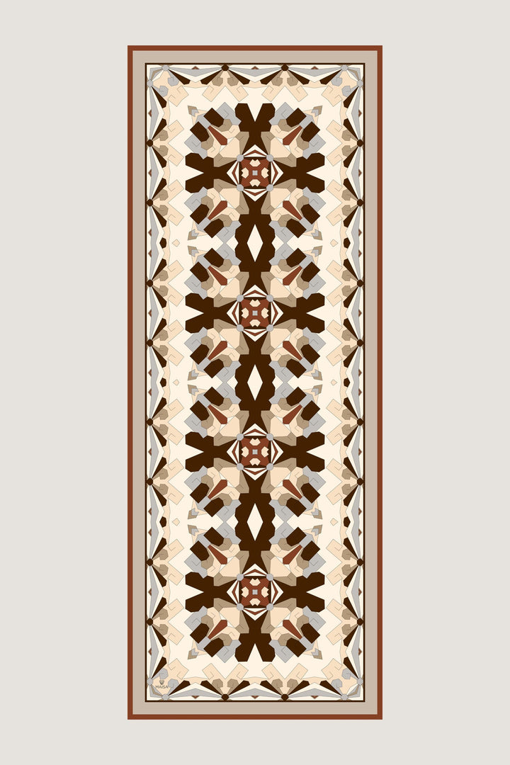 Maisa TARA PAMUK İPEK ŞAL 70*190 CM - KAHVERENGİ