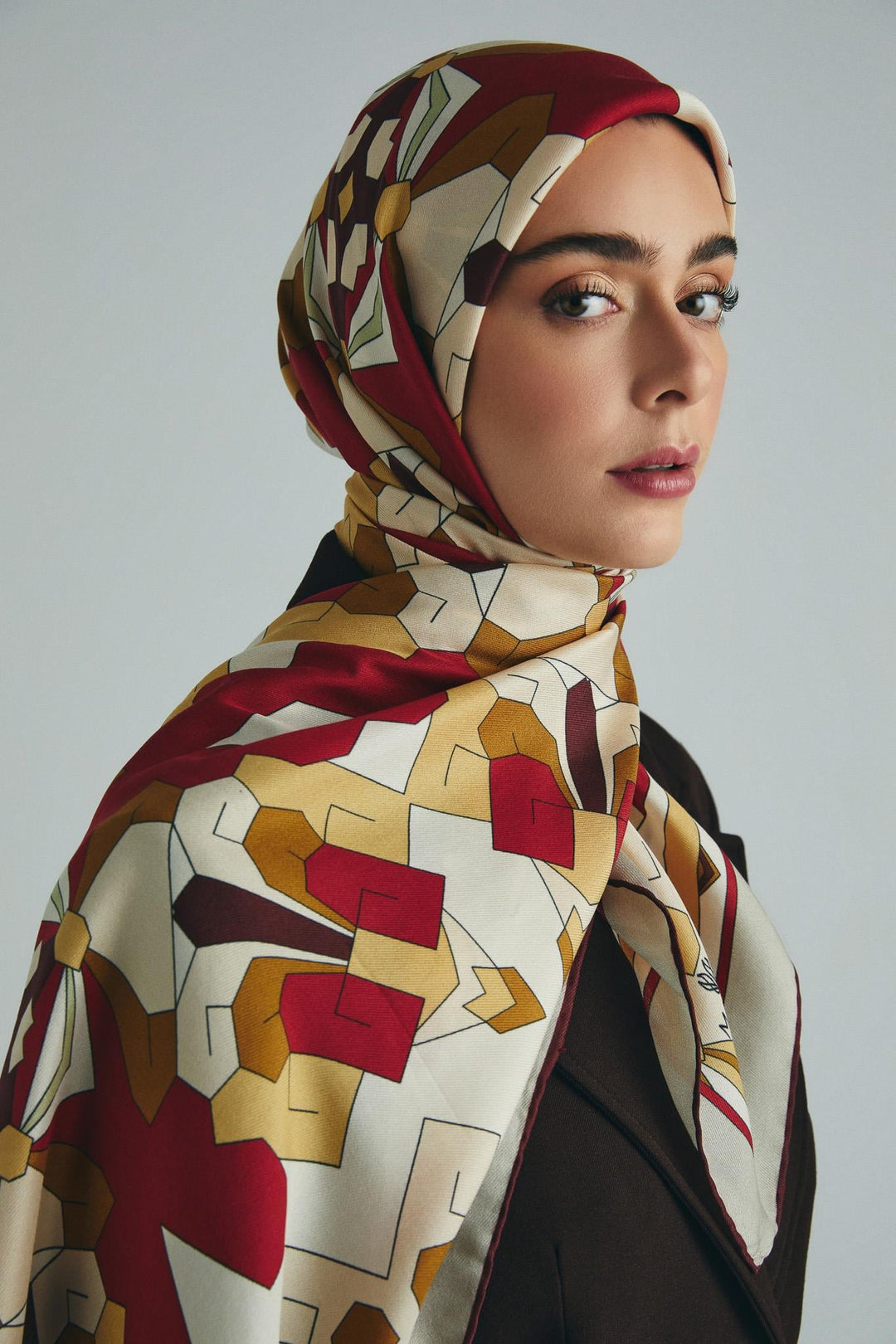 Maisa TARA PAMUK İPEK ŞAL 70*190 CM - KİREMİT