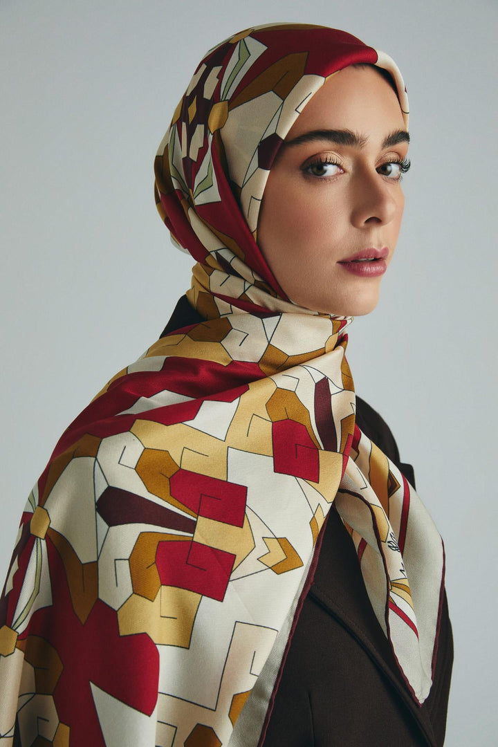 Maisa TARA PAMUK İPEK ŞAL 70*190 CM - KİREMİT