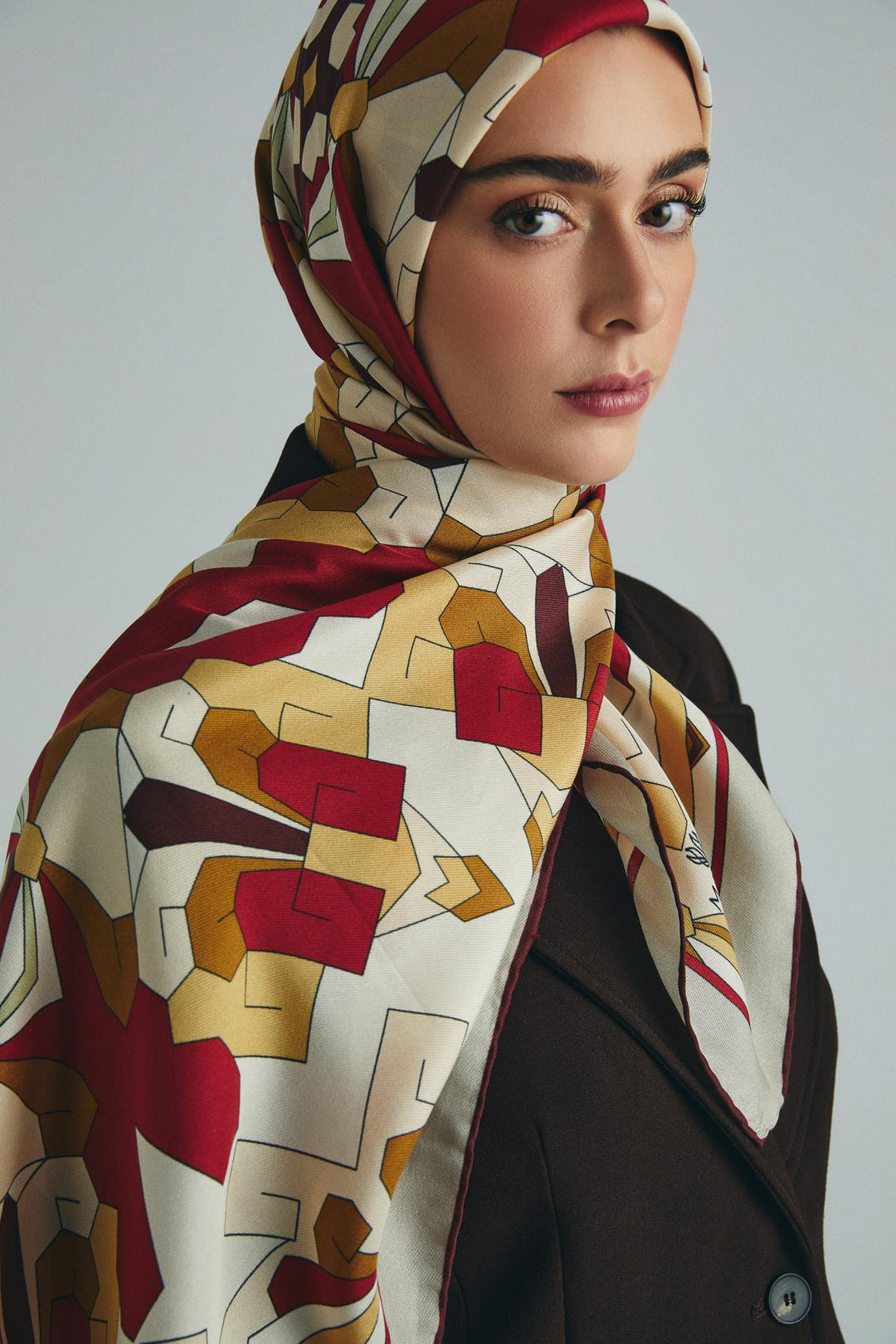 Maisa TARA PAMUK İPEK ŞAL 70*190 CM - KİREMİT