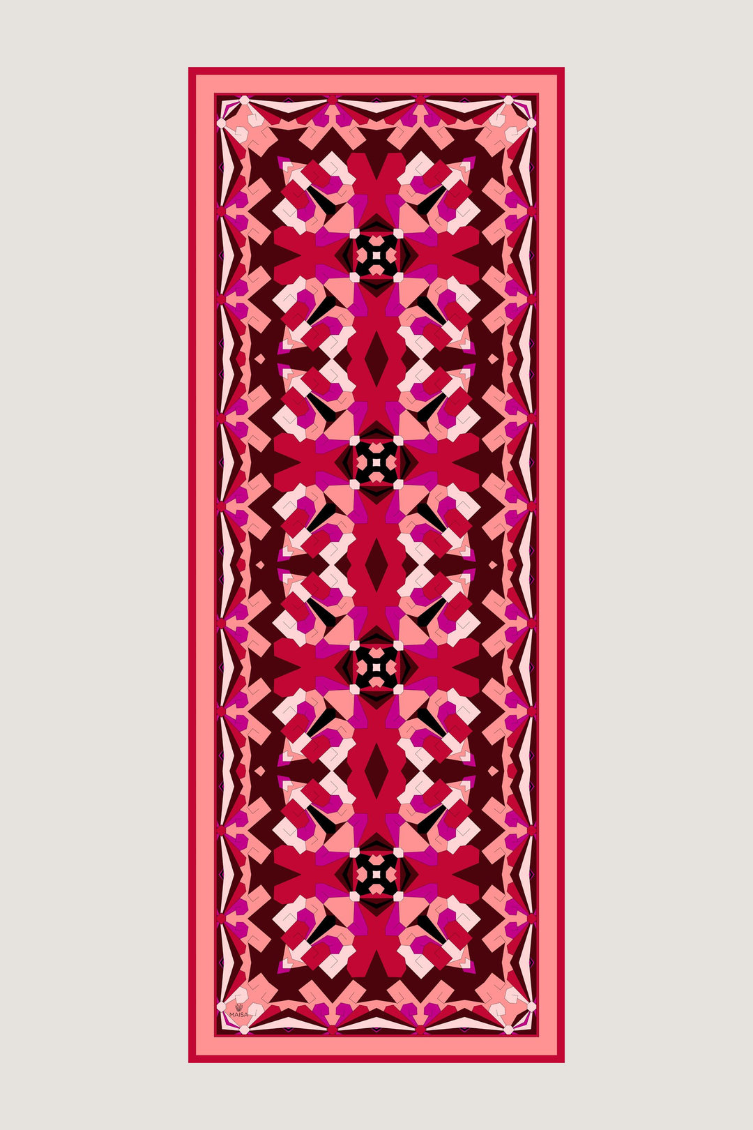 Maisa TARA PAMUK İPEK ŞAL 70*190 CM - KIRMIZI