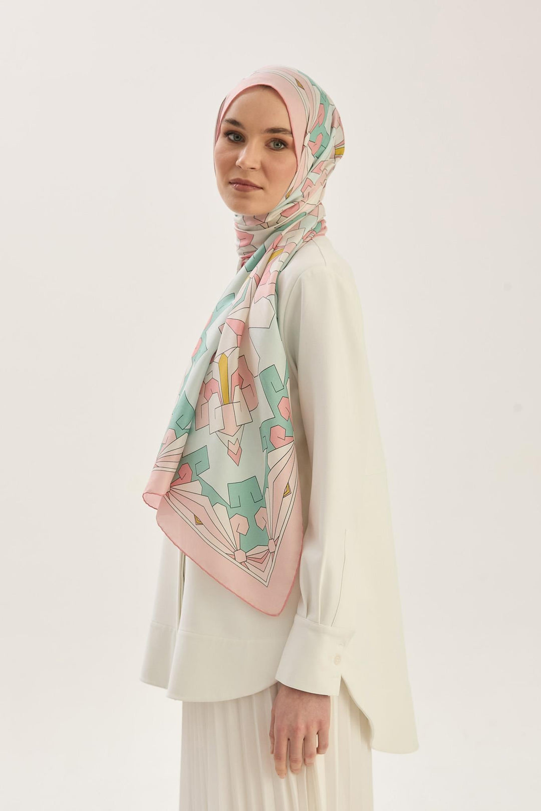 Maisa TARA PAMUK İPEK ŞAL 70*190 CM - PUDRA PEMBE