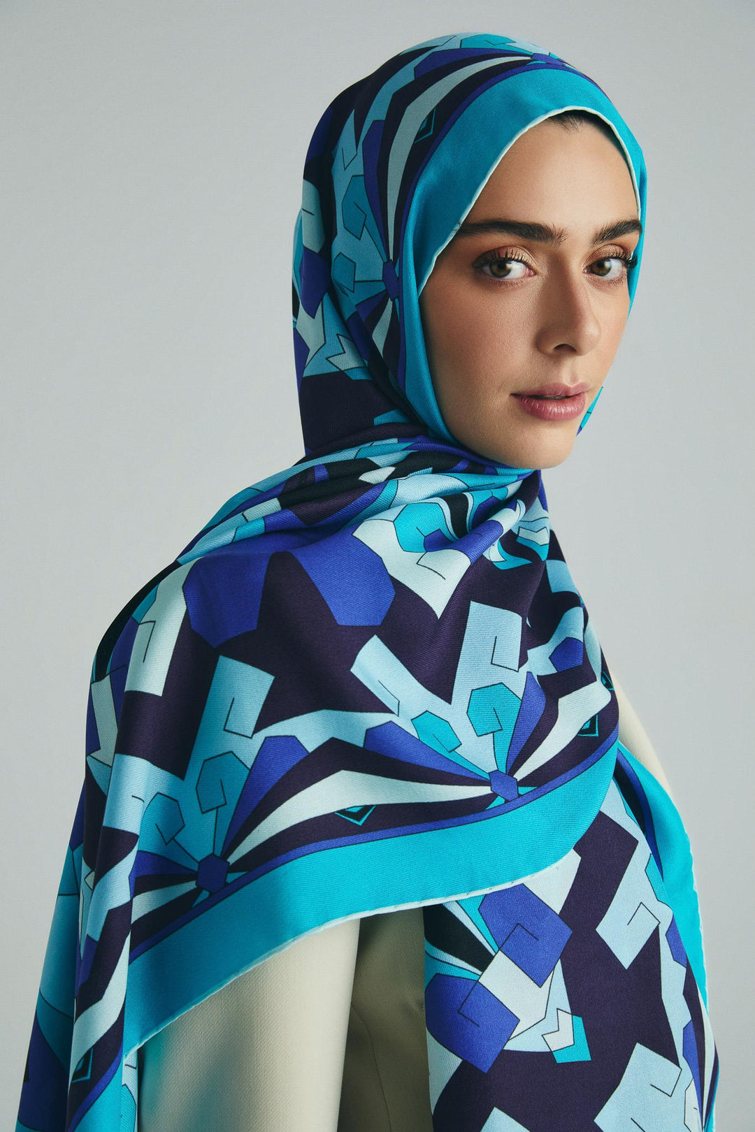 Maisa TARA PAMUK İPEK ŞAL 70*190 CM - TURKUAZ