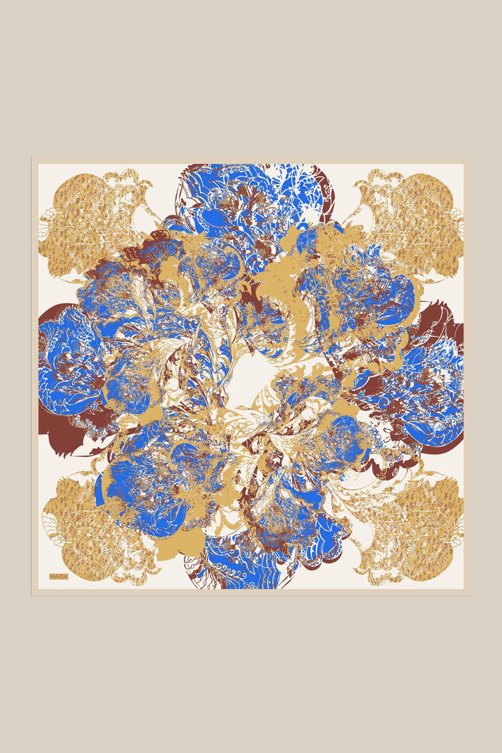 TUVANA MULBERRY İPEK EŞARP 90*90 CM - BEJ - Görsel 9