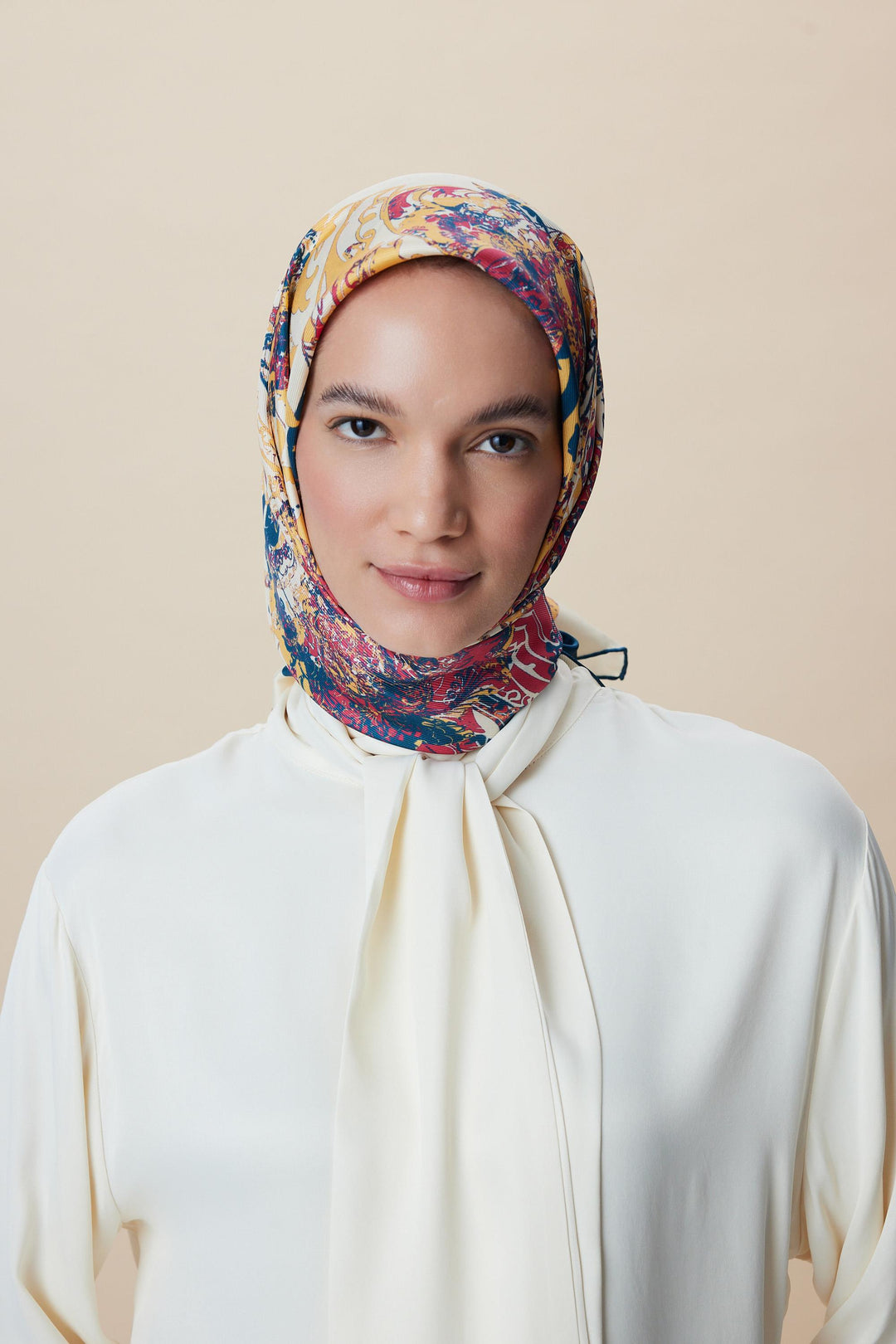 TUVANA MULBERRY İPEK EŞARP 90*90 CM - NAR ÇİÇEĞİ - Görsel 6