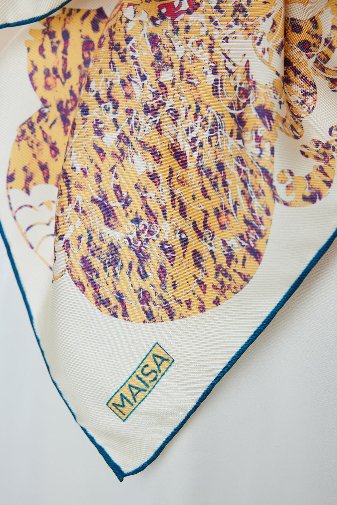 TUVANA MULBERRY İPEK EŞARP 90*90 CM - NAR ÇİÇEĞİ - Görsel 4
