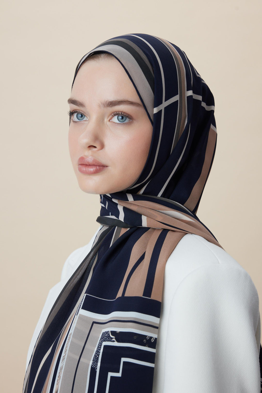 VİRA KREP İPEK ŞAL 70*190 CM - ACI KAHVE - Görsel 5