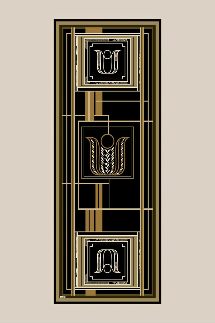 VİRA KREP İPEK ŞAL 70*190 CM - GOLD - Görsel 1