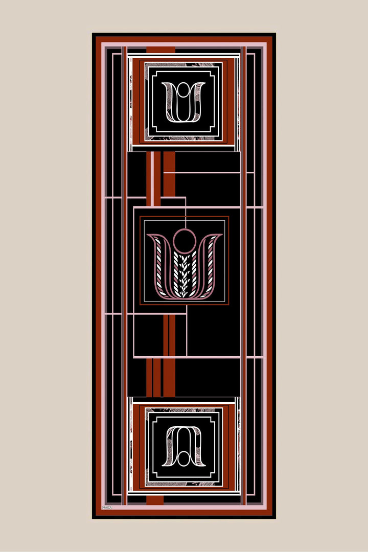 VİRA KREP İPEK ŞAL 70*190 CM - KİREMİT - Görsel 1