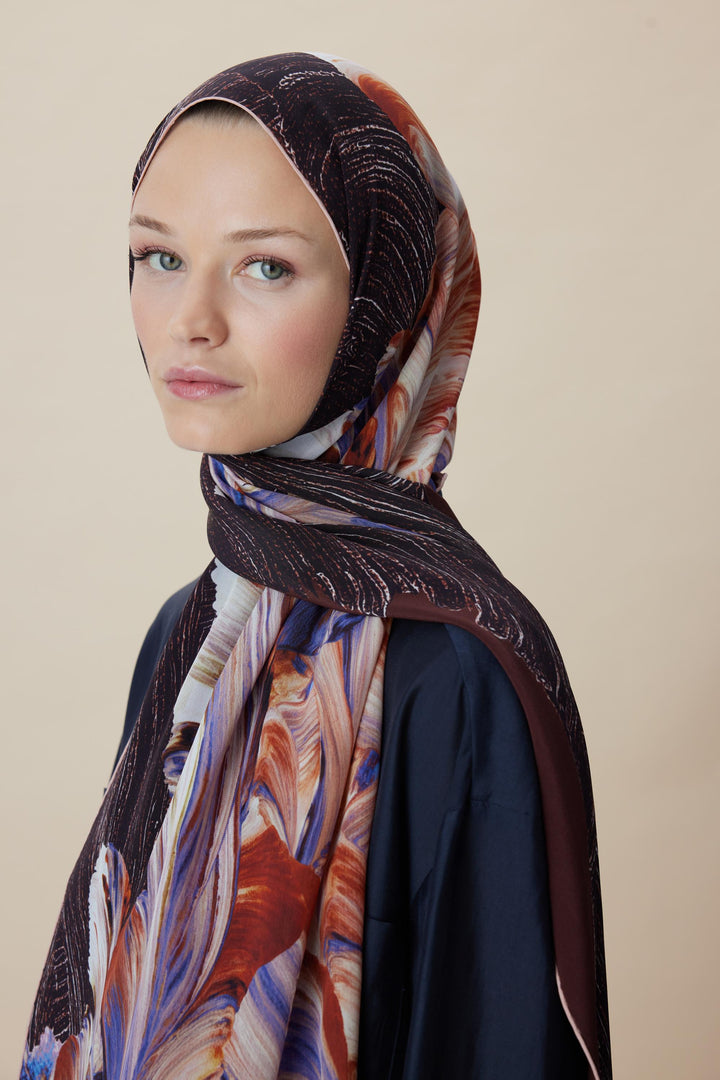 Maisa YAKAMOZ KREP İPEK ŞAL 70*190 CM - BORDO