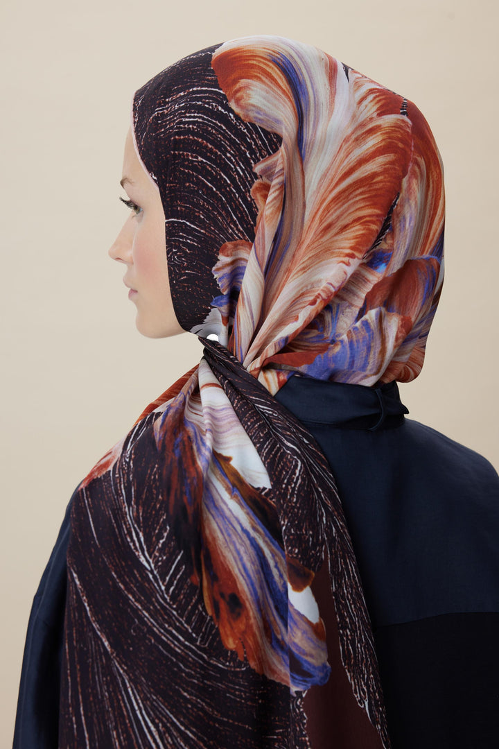 Maisa YAKAMOZ KREP İPEK ŞAL 70*190 CM - BORDO
