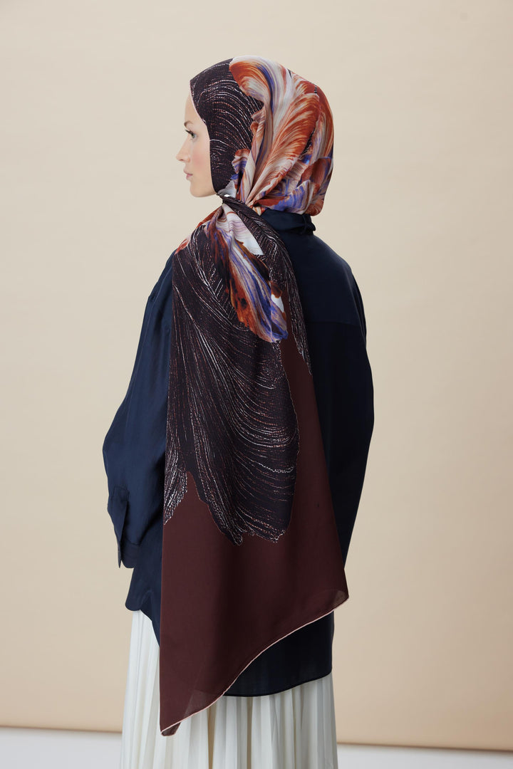 Maisa YAKAMOZ KREP İPEK ŞAL 70*190 CM - BORDO
