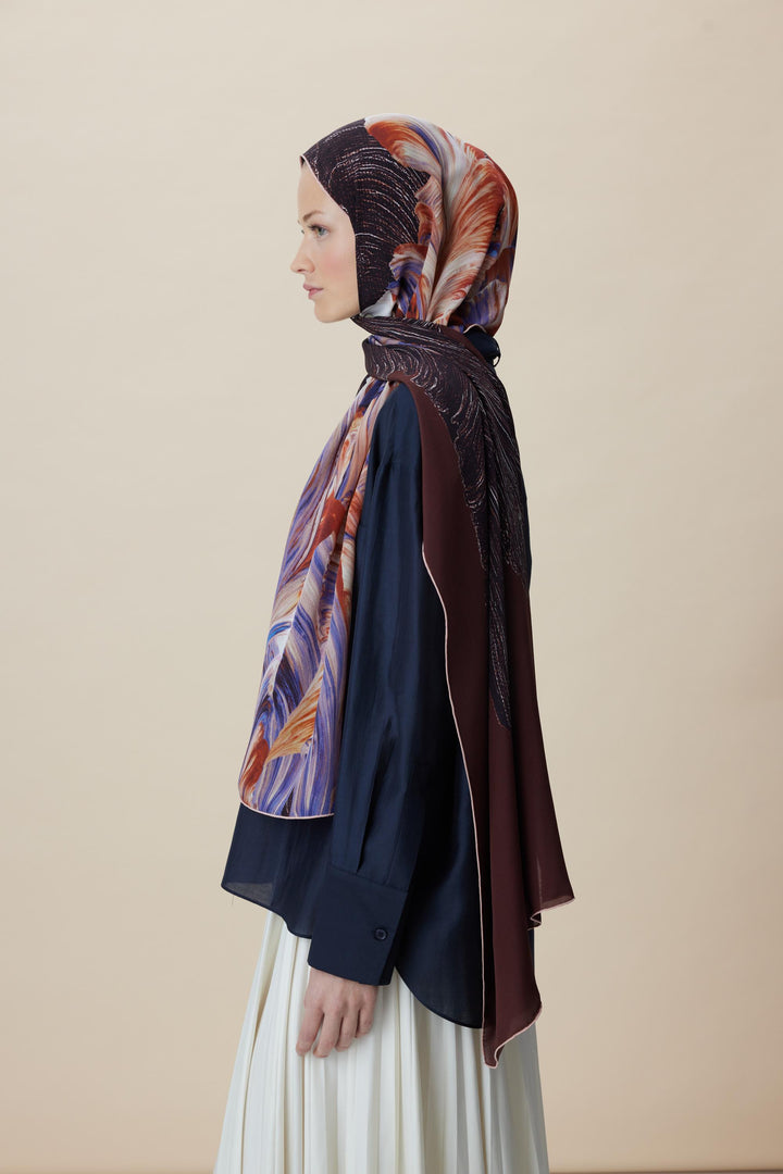 Maisa YAKAMOZ KREP İPEK ŞAL 70*190 CM - BORDO