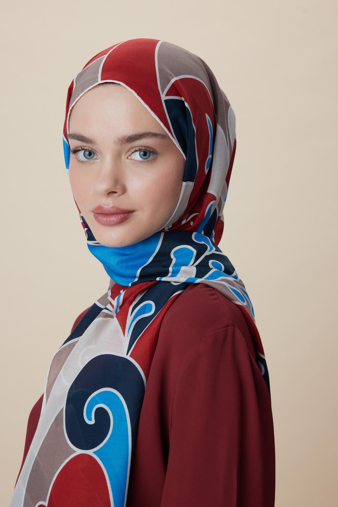 Maisa YOSUN PAMUK İPEK ŞAL 70*190 CM - MAVİ