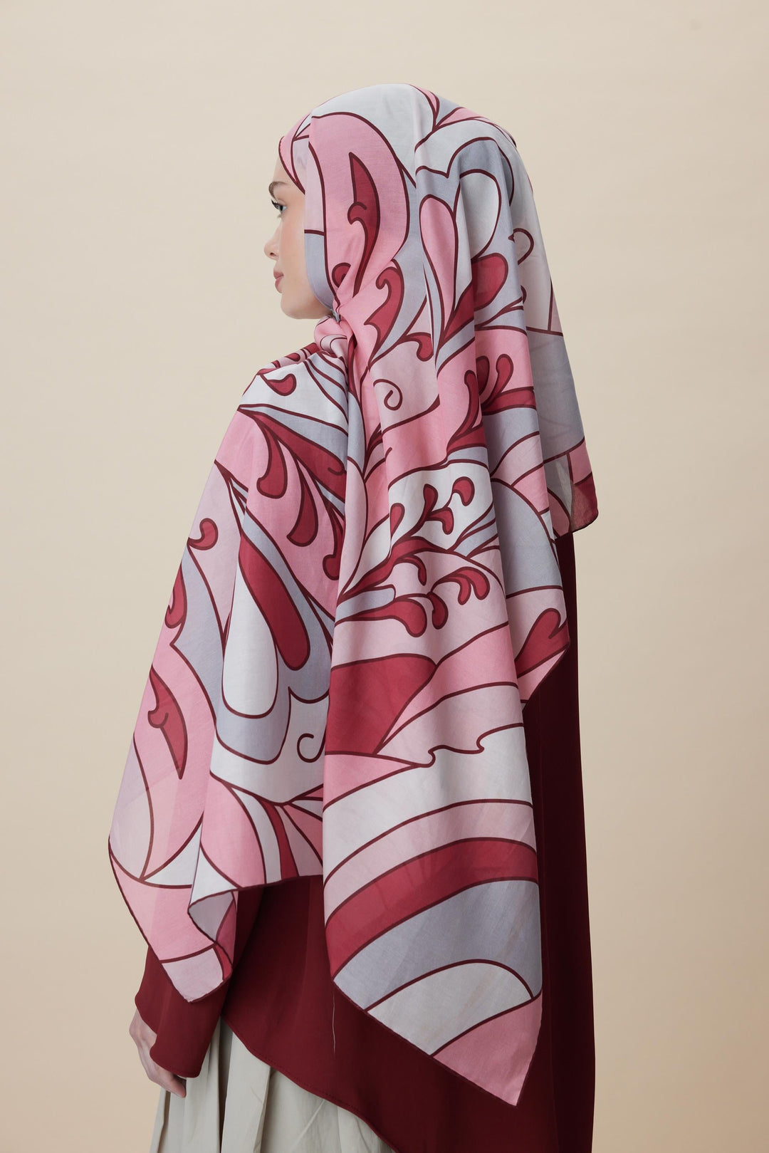 Maisa YOSUN PAMUK İPEK ŞAL 70*190 CM - PEMBE