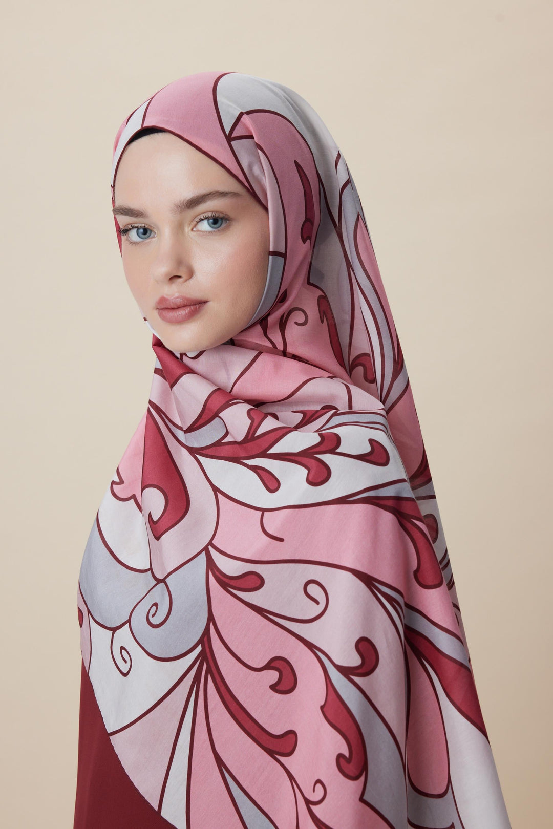Maisa YOSUN PAMUK İPEK ŞAL 70*190 CM - PEMBE