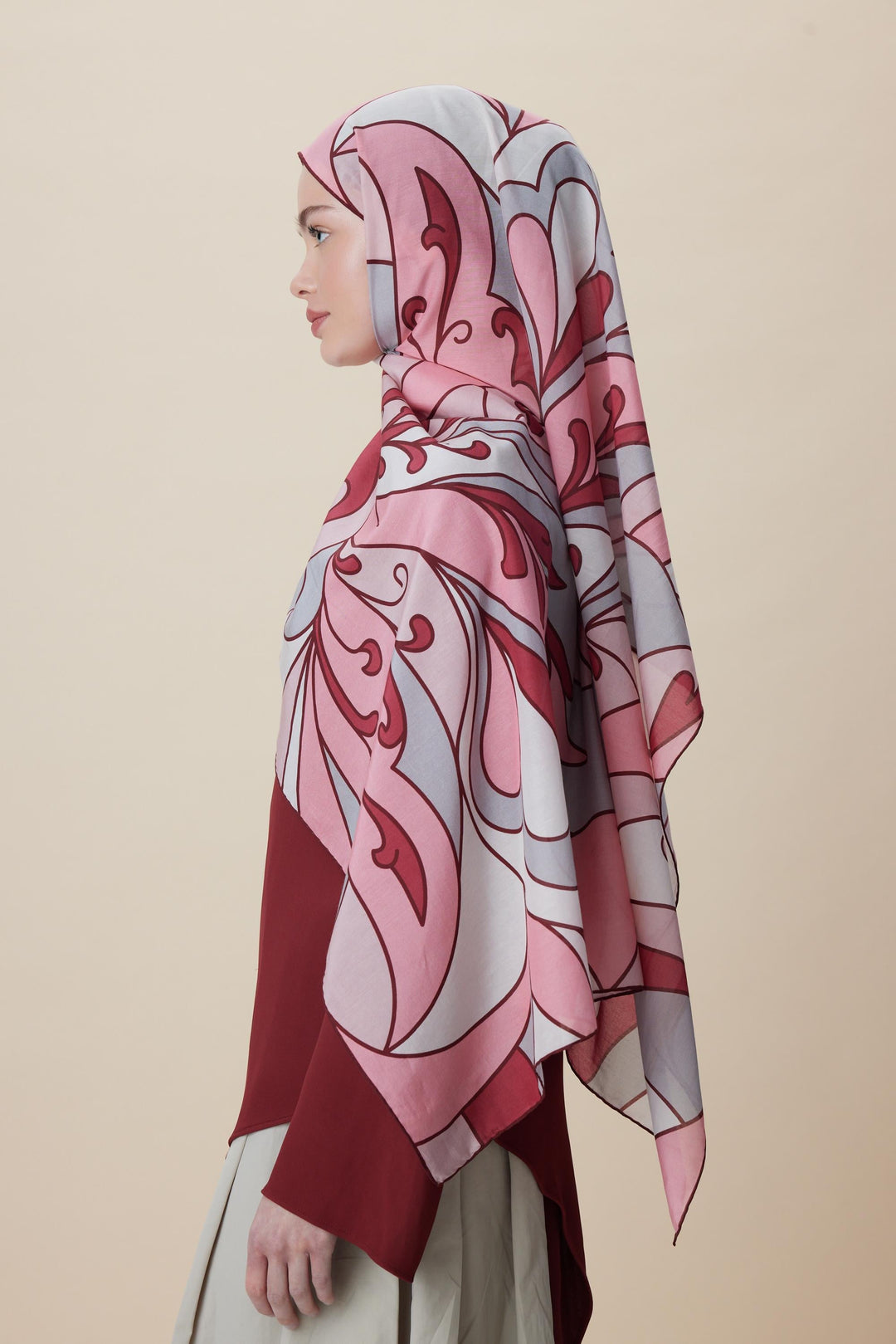 Maisa YOSUN PAMUK İPEK ŞAL 70*190 CM - PEMBE