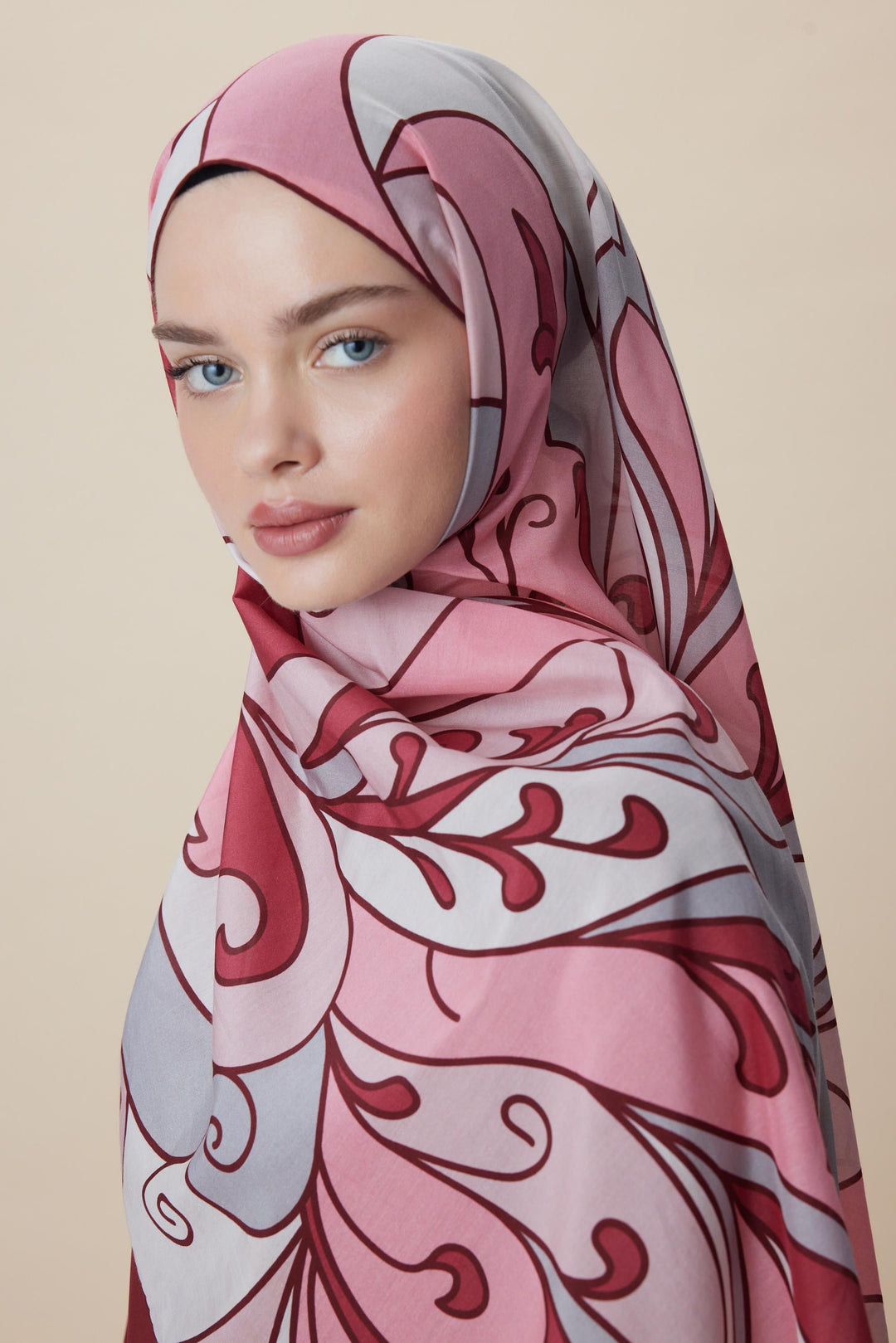 Maisa YOSUN PAMUK İPEK ŞAL 70*190 CM - PEMBE