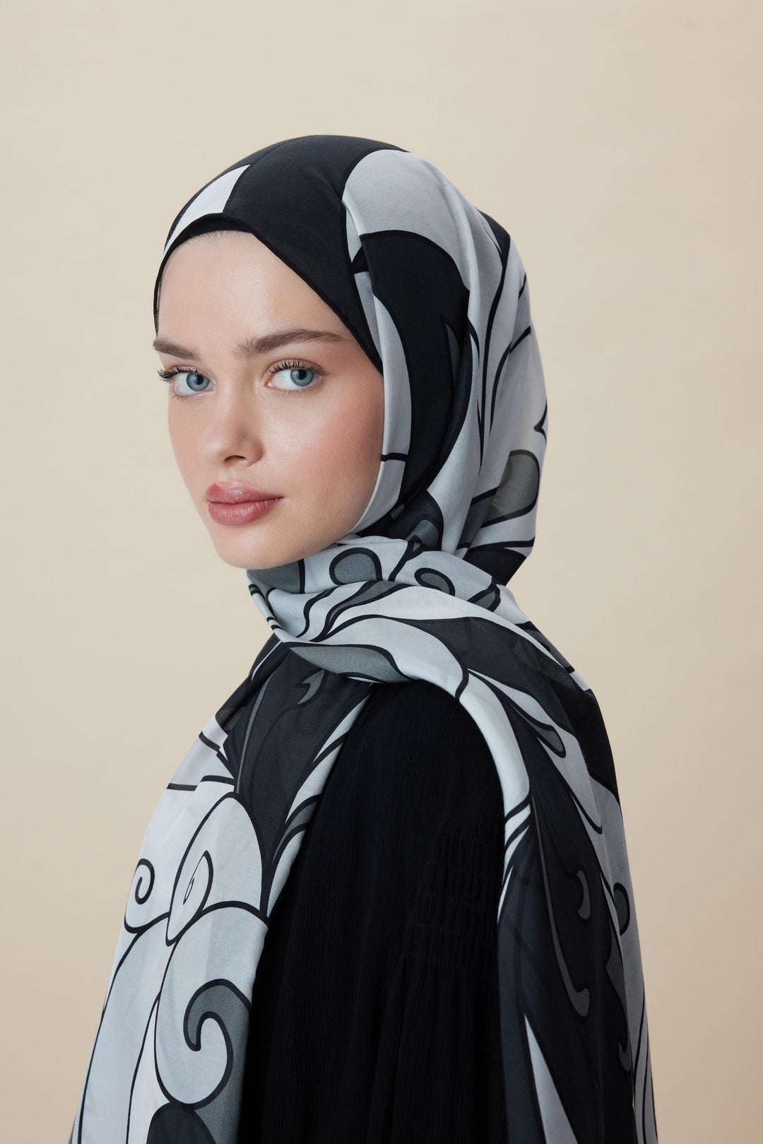 Maisa YOSUN PAMUK İPEK ŞAL 70*190 CM - SİYAH