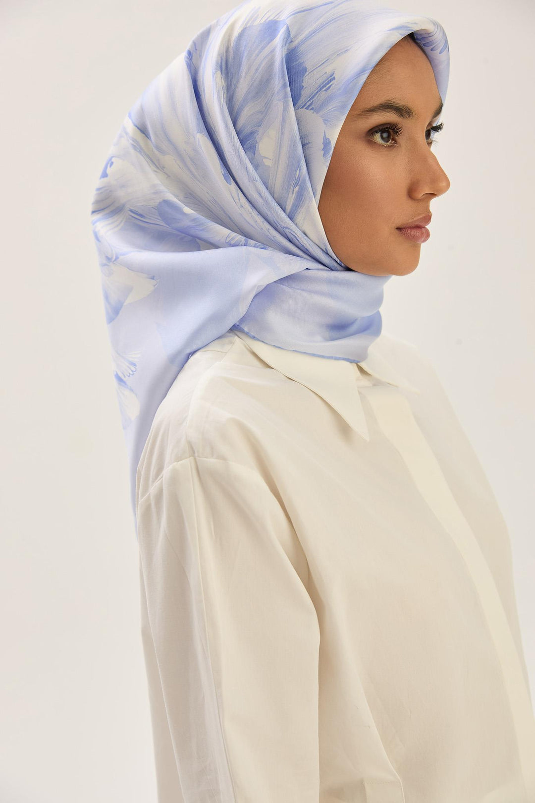Maisa ZER TİVİL İPEK EŞARP 90*90 CM - LİLA