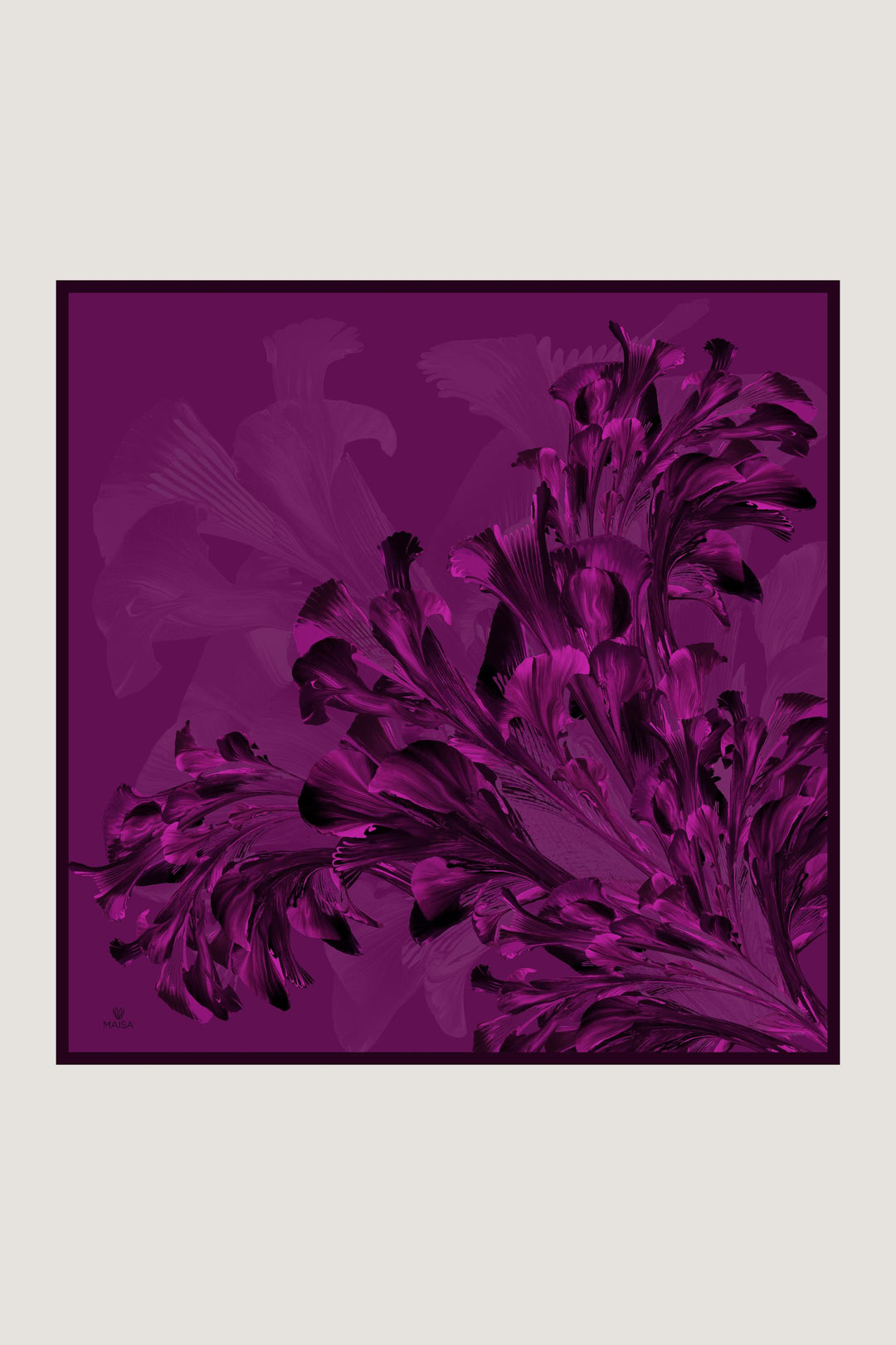 Maisa ZER TİVİL İPEK EŞARP 90*90 CM - MÜRDÜM