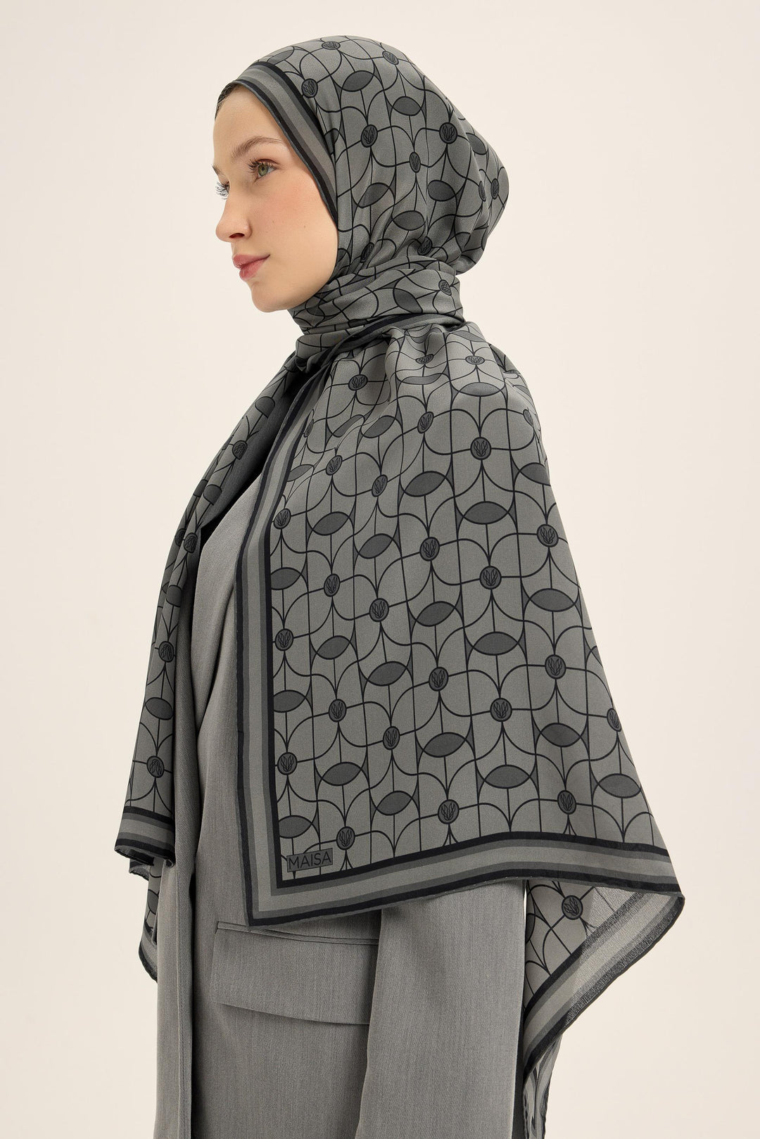 Maisa ZERRE KREP İPEK ŞAL 70*190 CM - ANTRASİT