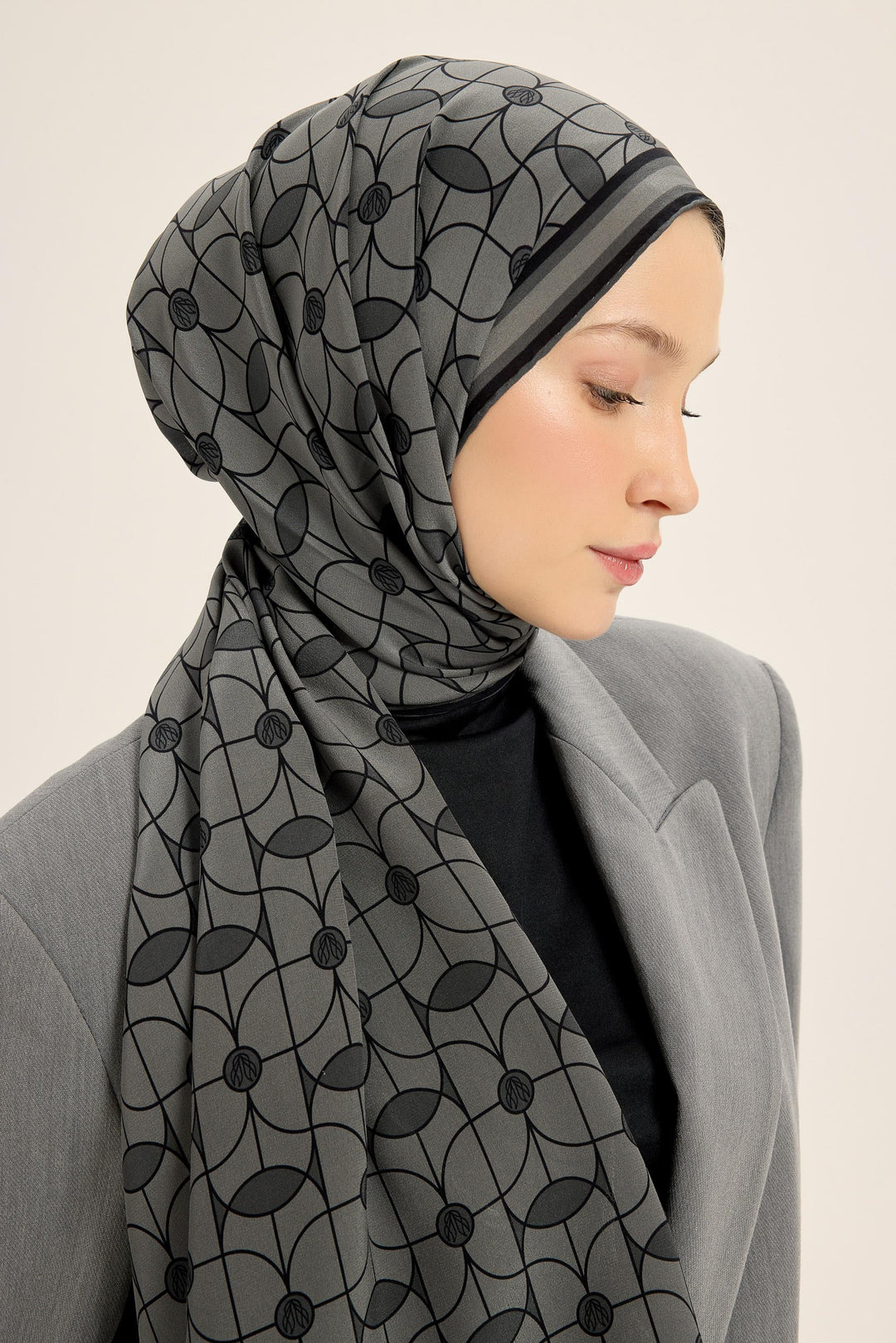 Maisa ZERRE KREP İPEK ŞAL 70*190 CM - ANTRASİT