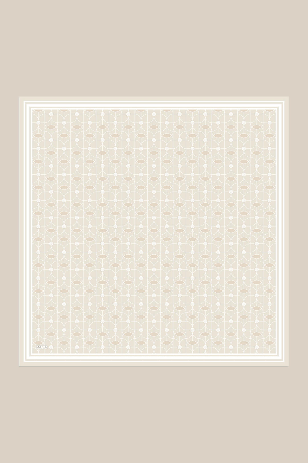 ZERRE TİVİL İPEK EŞARP 90*90 CM - BEJ - Görsel 7