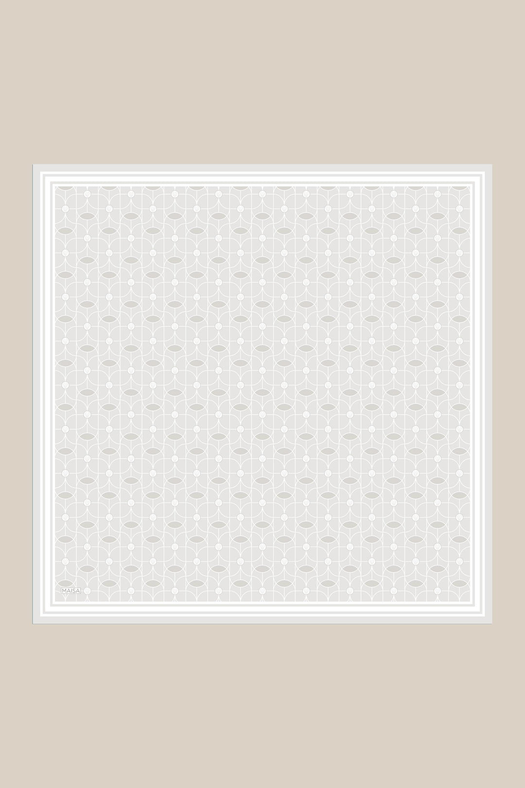 ZERRE TİVİL İPEK EŞARP 90*90 CM - İNCİ BEYAZI - Görsel 6