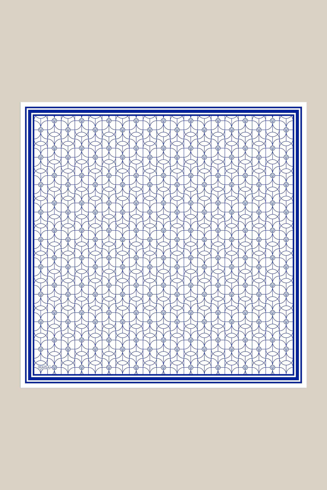 ZERRE TİVİL İPEK EŞARP 90*90 CM - K. MAVİ - Görsel 1