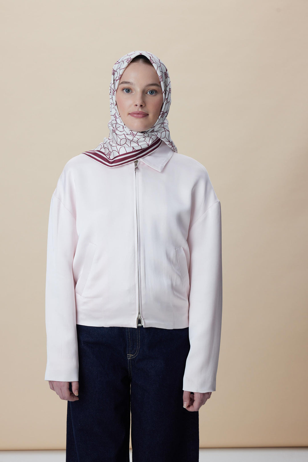 ZERRE TİVİL İPEK EŞARP 90*90 CM - K. FUŞYA - Görsel 8