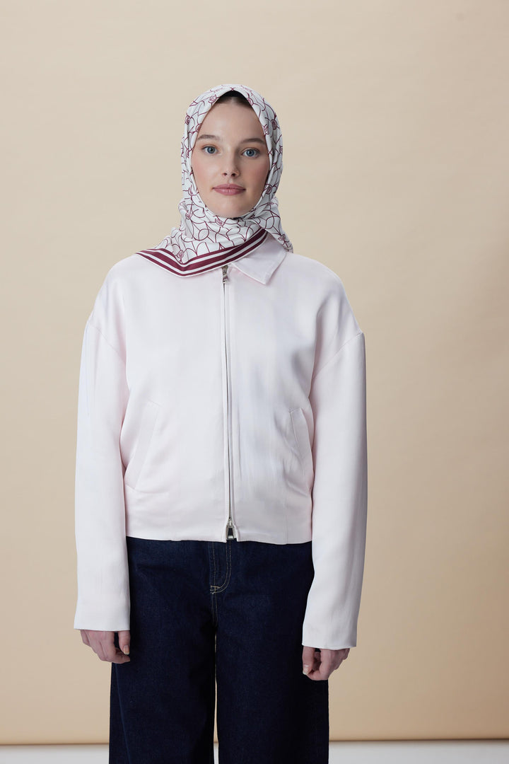 ZERRE TİVİL İPEK EŞARP 90*90 CM - K. FUŞYA - Görsel 8