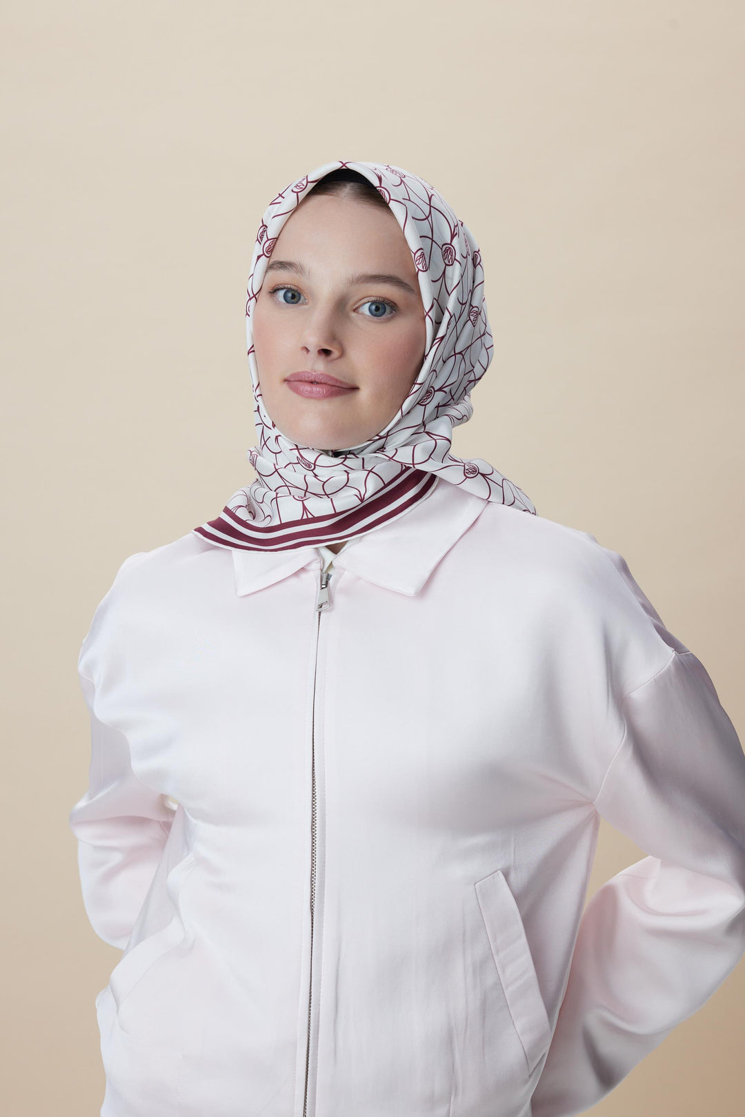 ZERRE TİVİL İPEK EŞARP 90*90 CM - K. FUŞYA - Görsel 9