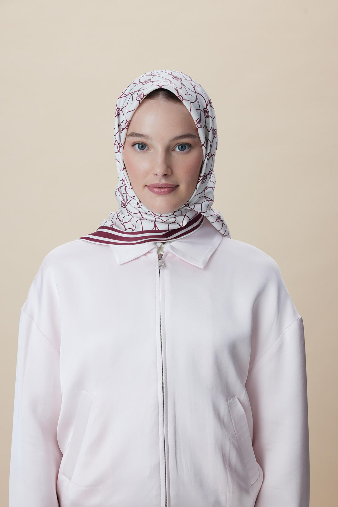 ZERRE TİVİL İPEK EŞARP 90*90 CM - K. FUŞYA - Görsel 7