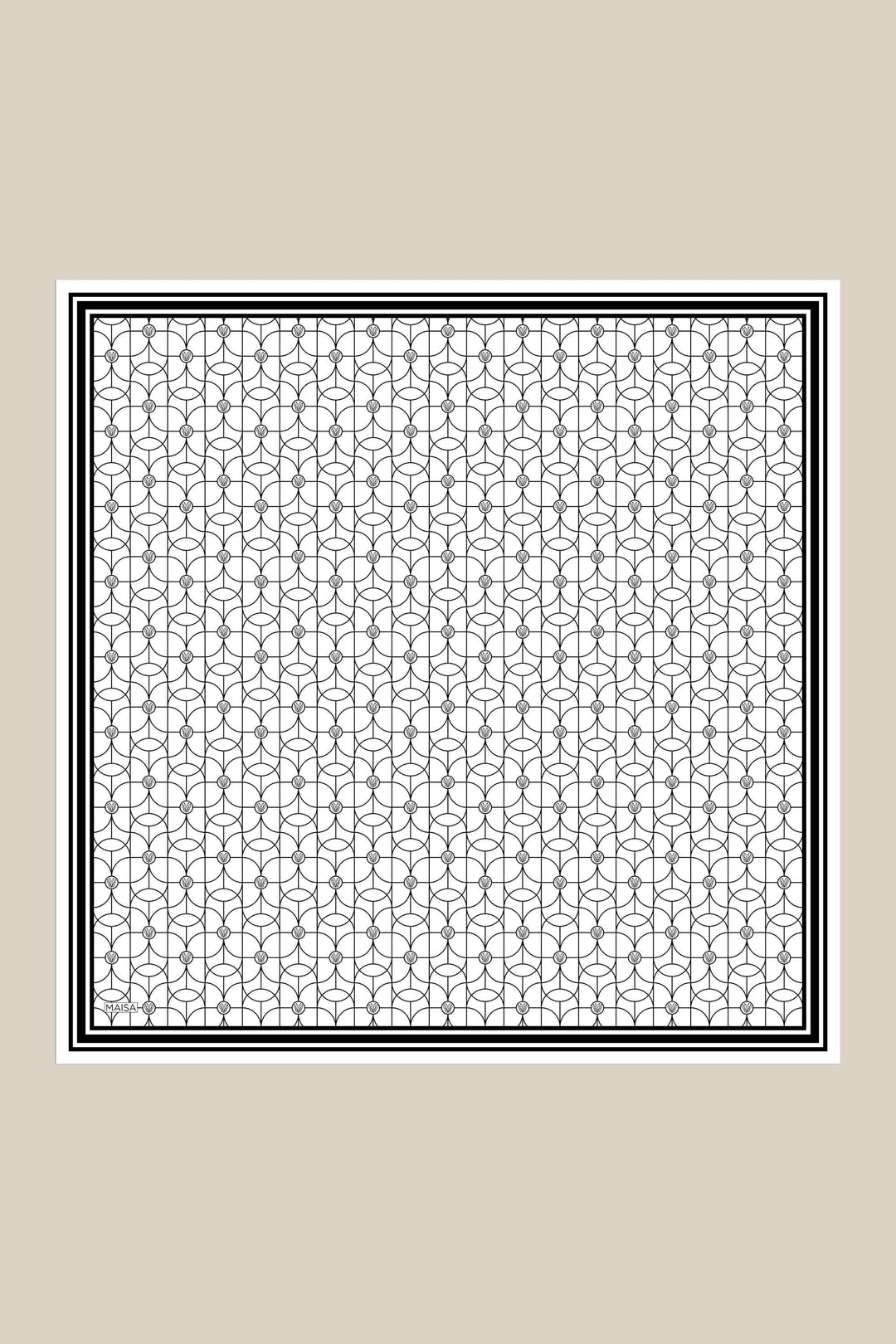 ZERRE TİVİL İPEK EŞARP 90*90 CM - K. SİYAH - Görsel 1