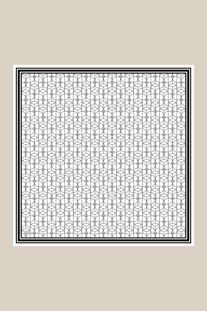 ZERRE TİVİL İPEK EŞARP 90*90 CM - K. SİYAH - Görsel 1